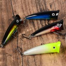 Set Umpan Udang Gelombang Mengapung 5 Buah, Umpan Permukaan Keras untuk Memancing di Permukaan Air, Kombinasi Umpan Pancing Ikan Bass dan Ikan Perch - MultiWarna - View 4