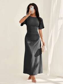 Women Long Dresses - 深灰色 - 查看 1