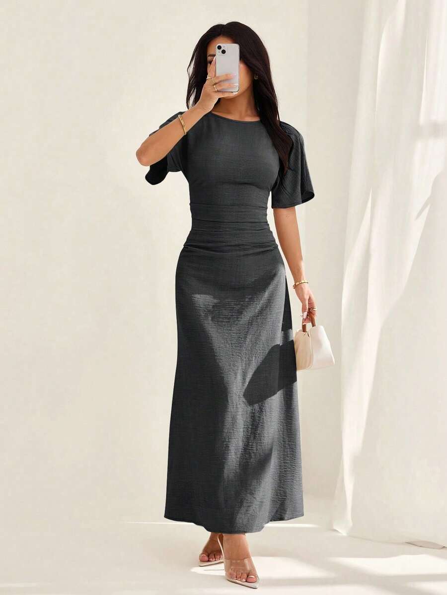 Women Long Dresses - 深灰色 - 查看 1