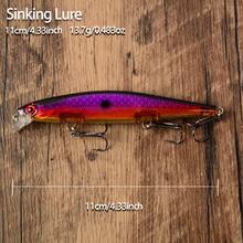 8pcs Sinking Minnow Lure Set, Realistic Reflective Hard Bait, Long Cast Fishing Lure Combination For Lake And Reservoir Bass And Pike Fishing - Multicolor - View 2