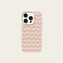 1 buah Casing Ponsel TPU Lembut Lucu Warna Pink dengan Motif Garis Bergelombang dan Hati, Kompatibel dengan iPhone 17 Pro Max/17/16 Pro Max/15/13/12/11/ S20 FE/A15/S24/A55/ Note 11/Note 12/Note 13 Pro. Pelindung Lembut Anti Jatuh dengan Perlindungan Penuh. - Putih - View 6