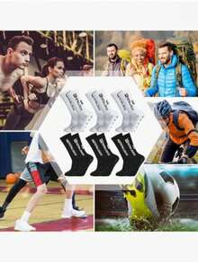 10/9/6/5/3/1 Pair Professional Dotted Rubber Sole Football Socks, Mid-Calf Socks, Towel Bottom Sweat-Absorbing Sports Socks, Suitable For Various Sports Wear - Multicolor - View 4