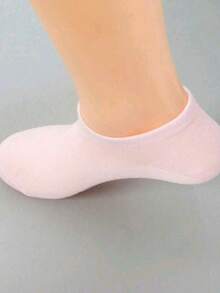 1/5/10/20/30 Pairs Women's White Boat Socks, Thin Breathable Summer Low-Cut Non-Slip No-Heel Invisible Socks - White - View 2