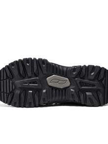 Skechers Men's ARCH FIT Arch Support Outdoor Low-Top Hiking Shoes Work Shoes Casual Sneakers - Dark Grey - View 5