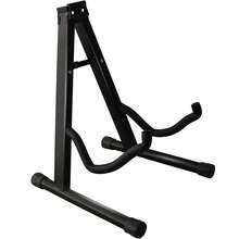 Crystals Foldable A-Frame Guitar Stand - Universal Fit For Acoustic, Electric & Bass - Black - View 1