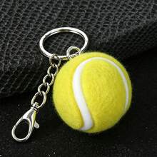 Móc khóa quả bóng tennis mặt dây chuyền thể thao, charm mini chân thực, dây treo điện thoại túi xách, quà tặng lễ tinh tế - Nhiều màu - Xem 3