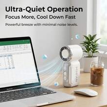 Mini Portable Turbo Fan Handheld Bladeless Electric Cooling Fan USB Rechargeable Pocket Personal Fan For Outdoor, Travel, Office Use, Camping,Travel Accessory - Multicolor - View 5