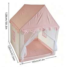 1pc Multi-Style Pet Tent House, Universal House Shape, Breathable Fabric With Windows And Curtains, Indoor/Outdoor Pet Bed For Dogs And Cats - one-size - View 4