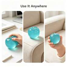 1pc.Transparent Cyan Apple Maltose Squishy Fidget Toy, Clear Jelly Fruit Squeeze Toy, Simulation Apple Stress Relief Sensory Toy For Kids Adults.One Size.ESent At Random.Needing.Squishy,Squishy Toys.Crunchy Squish.,Dumpling Squish - Multicolor - View 7