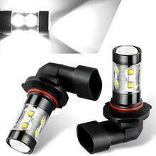 2pcs H10 9005 LED Fog Light Bulbs, Alloy Body Cree Chip 50W 6000K 360° Bright White Light, Base Fog Light Replacement, Universal For Most Car Models (White) - default - View 8