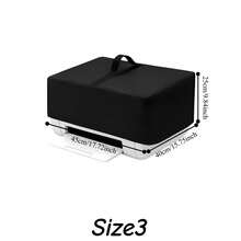 Printer Cover- 5 Sizes Available, 2 Colours(Black/Grey), Heavyweight 300D Oxford Fabric, Drawstring Closure At The Bottom, With A Top Handle, Suitable For Printer, Printers For Home Use, Hp Printer, Dtf Printer(Only The Protective Cover) - Black - View 18