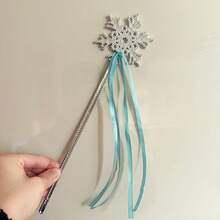 9pcs Silver Snowflake Magic Wands With Ribbons - Winter Theme Plastic Magic Wands, Three-Color Mix, Suitable For Holiday Parties And Decorations, Christmas Halloween Holiday Decor | Elegant Design, Sturdy Construction, Lightweight Material Festive Accessories And Event Props - Multicolor - View 7