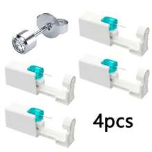 1/2/4/10/24PCS Disposable Ear Piercing Gun With Built-In 4mm Earring Studs, Hypoallergenic Ear Piercing Kit - Second Generation White Diamond - View 14