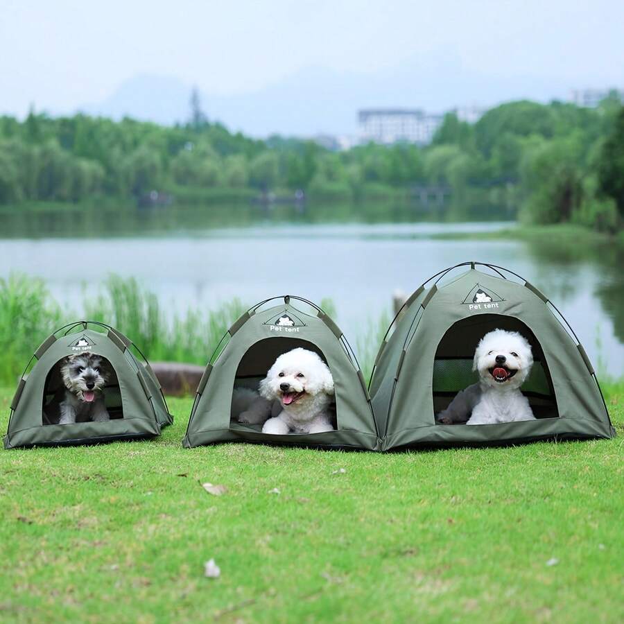 Open-Style Pet Tent, Designed For Cats And Small Dogs As A Soothing Hidden Monitoring Bed, Quick Assembly Without Tools, Suitable For Indoor, Outdoor And Camping Travel, Includes One Reversible Mat - 50cm X 50cm X 40cm - View 1