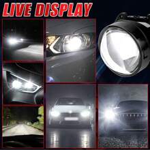 1 Buah Lensa Proyektor Bi LED 2,5 Inci dengan Lampu Halo H4 H7 9005 9006 untuk Lampu Depan Mobil Hella 3R Angel Eyes Kit Lampu Depan LED Sorot Tinggi dan Rendah - A - View 6