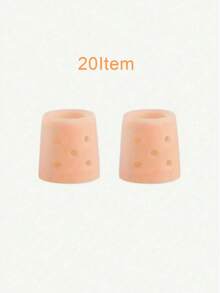 5/10/20pcs Silicone Toe Caps - Breathable Perforated Design, Suitable For Running, Hiking, Skating And Dancing - Soft Elastic Hand Washable With Finger Clip Design - Neutral Style, Beige - Multicolor - View 9