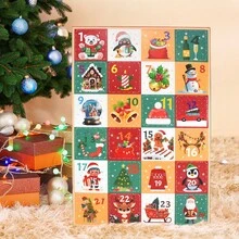 5/10 Pcs Christmas Empty Advent Calendar 24 Days DIY Advent Countdown Gift Boxes Christmas Cardboard Number Boxes Countdown Calendar For Xmas Holiday Party Decor - Gift Box - View 2