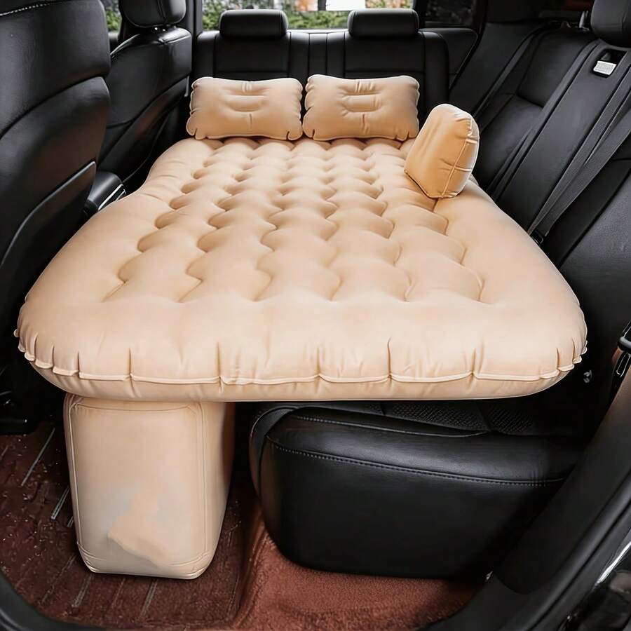 Car Inflatable Mattress | Premium Portable Self-Inflating PVC Mattress, Suitable For Cars, SUVs, MPVs, Includes 2 Pillows, Perfect For Camping, Road Trips, Car Travel, Backpacking, Hiking And Outdoor Adventures, Comes With Storage Bag - Air Mattress - View 1