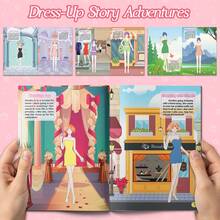 Princess Sticker Book For Girls, Cute Fantasy Sticker Activity Book, Creative Reusable Sticker Pages, Princess Dress Up Game, Fairy Tale World Coloring & Matching Activity Book, Fun Learning Craft Book, Imagination Development Toy, Travel Activity Bo - Children's Princess Sticker Book - View 12