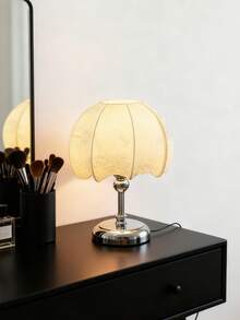 1pc USB Powered Silver Premium Minimalist Desk Lamp, Modern Ins Style Vintage Creative Ornament Night Light For Bedroom Bedside Room Desktop Decoration - Silver - View 8