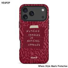 VESPOP Y2K Leopard Print Collage - 2-In-1 Phone Case Compatible With IPhone 17/16/15/14/13/12/11 Pro Max/Pro Plus/12 Mini/13 Mini, Compatible With Galaxy S26 S25 S24 S23 S22 S21 Plus Ultra Phone Case. Compatible With Pixel 8 9 10, (Leopard Print Collage + Raw Slogan) - Mixed Color 3 - View 2