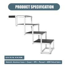 Foldable Dog Ramp For Cars, SUVs, Trucks, Portable Pet Dog Stairs For Large Dogs With Non-Slip Surface & Reinforced Design, Lightweight Yet Sturdy Supports Up To 250lbs - Black - View 8