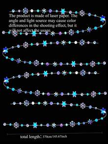 3pcs Cute Room Decor Snowflake, Laser And White Paper Snowflake Hanging Decorations, Suitable For Baby Shower Decoration, Holiday Hanging Decor, Children's Room Decoration - Multicolor - View 3