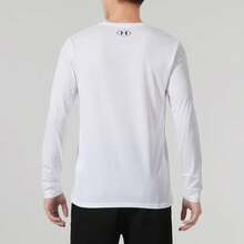 Under Armour Kaos Olahraga Lengan Panjang Pria Model Terbaru untuk Musim Panas, Bernapas, untuk Kebugaran dan Latihan, Longgar dan Kasual - Putih - View 2