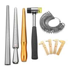 Expansor de anillos profesional, martillo para anillos con de dedal, instrumento de medición de anillos, medidor de dedos, herramienta de joyería para bricolaje, herramienta de medició - martillo de goma - Ver 2