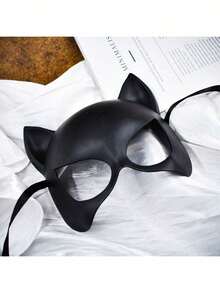 1pc Cat Face Women's Half Mask, Fox Style, European And American Performance High-End Costume Ball Prop - Multicolor - View 7
