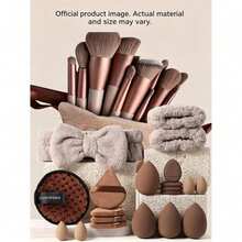 13pcs Professional Makeup Brush Set, Soft Bristle Eyeshadow Foundation Blush Brushes, Suitable For All Skin Care Needs - Ideal Choice For Beginners And Professionals. Perfect Gift For Birthday, Christmas And New Year Celebrations - Multicolor - View 3