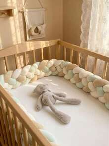 1pc Multi-Color Optional 4-Strand Braided Twisted Bed Guard Decor Baby Bed Rail Newborn Children Anti-Collision Soft Padded Baby Crib Guard Rail - Multicolor - View 15