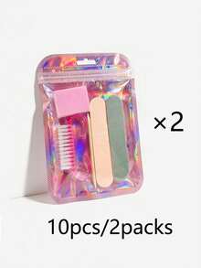 1-15 pièces Mini limes à ongles et repousse-cuticules, limes à ongles double face, repousse-cuticules en bois, soins de manucure, convient pour la rentrée scolaire, Halloween, cadeaux de Noël - multicolore - Voir 14