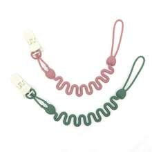 1pc Cute Caterpillar Shaped Silicone Pacifier Clip For Daily Use, Can Be Used As Stroller Decoration, Decorative And Practical, Suitable For Baby - Multicolor - View 7