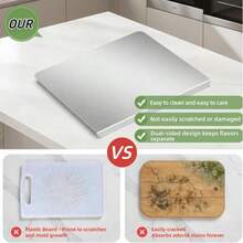 Stainless Steel Cutting Board With Lip, Large Size Metal Kitchen Chopping Board, Versatile Pastry Board For Kneading Dough & Meat Preparation - View 7