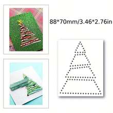 1pc Christmas Tree Metal Cutting Die, Suitable For Birthday, Wedding, Valentine's Day Gifts, Decoration Scrapbooking, DIY Paper Embossing Crafts, Photo Albums And Handmade Punch Cutting Die - Christmas - View 2