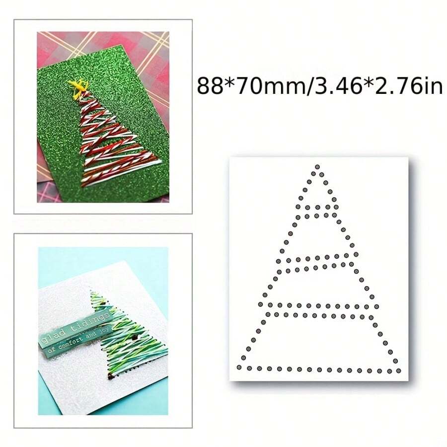 1pc Christmas Tree Metal Cutting Die, Suitable For Birthday, Wedding, Valentine's Day Gifts, Decoration Scrapbooking, DIY Paper Embossing Crafts, Photo Albums And Handmade Punch Cutting Die