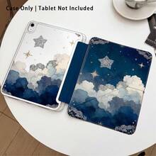 星星雲朵圖案 1件平板保護殼附支架，相容 Honor 8/9/10/X8/X8A/X9/X8Pro/X9Pro/MatePad SE 11吋/MatePad 11吋/11.5吋/MatePad Pro/Apple 10代/11代 2025 (A16) - 款式33 - 查看 2
