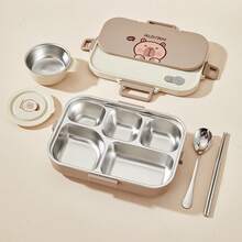 Kotak Bekal Bento Stainless Steel 304 untuk Dewasa, Wadah Makanan dengan Kompartemen, Wadah Persiapan Makanan dengan Sekat, Kotak Makan Siang Logam Terisolasi Portabel dengan Wadah Sup, Wadah Makanan untuk Perjalanan, Kotak Bekal Bento Sekolah dengan Tas Makan Siang dan Peralatan Makan - MultiWarna - View 19