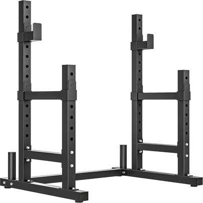 Squat Rack 660 Lbs Adjustable Heavy Duty Steel Bench Press Weight Lifting