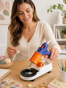 1pc Plastic Glue Gun Stand,Home Diy Repair Tool Glue Gun Stand, Multifunctional Universal Hot Glue Gun Stand,Universal Base For Hot Melt Glue Gun, Keeps Work Area Tidy - Multicolor - View 5