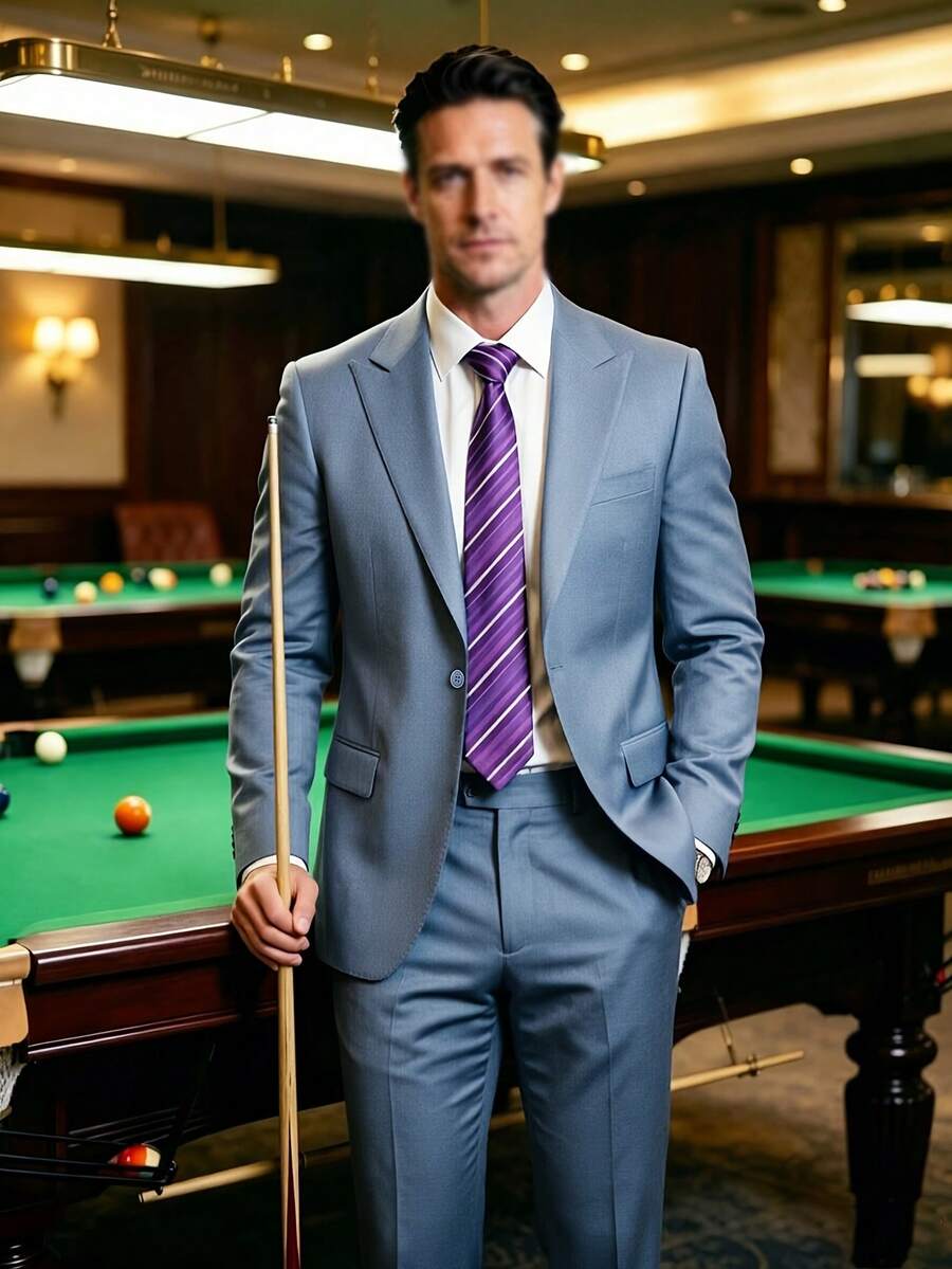 Men Suits - Bright Steel Blue - View 1