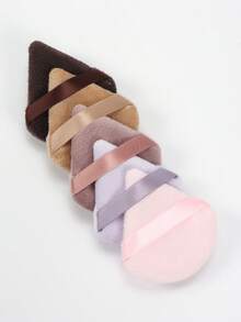 Triangle-Shaped Velvet Powder Puff 5/10/20/30/50/100pcs,Made Of Super-Soft Velvet, Designed For Contouring, Eye, And Corner, Suitable For All Skin Types. - Multicolor - View 5