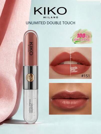 KIKO Milano UNLIMITED DOUBLE TOUCH 151 Double-Sided Lip Gloss, Long-Lasting, Non-Smudging, High Pigment, Matte And Glossy Finish, Suitable For Daily Use, Gift, 6ml/0.2 Fl.Oz