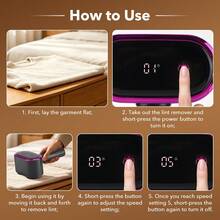 Hailicare Penghapus Serat Dua Kepala, Layar LED Digital 5 Kecepatan yang Dapat Diatur, Baterai Kapasitas Besar, Cocok untuk Sweater dan Mantel Tanpa Merusak Pakaian, Perawatan Pakaian Portabel untuk di Rumah dan Saat Bepergian - Kotak pengumpul debu tak terlihat - View 10