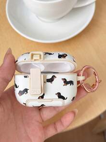 Casing Earphone Cherry Hunting Dog dengan Motif Polka Dot dan Pita, Dilengkapi Fungsi Saklar, Jendela Pop-Up dengan Penyangga untuk Mencegah Jatuh, Kompatibel dengan 4 Pro, 2 Pro, 3 Pro. Tersedia dalam Berbagai Warna. Cocok Sebagai Hadiah untuk Musim Kembali ke Sekolah, Hari Valentine, Natal, dan Ulang Tahun. - MultiWarna - View 5