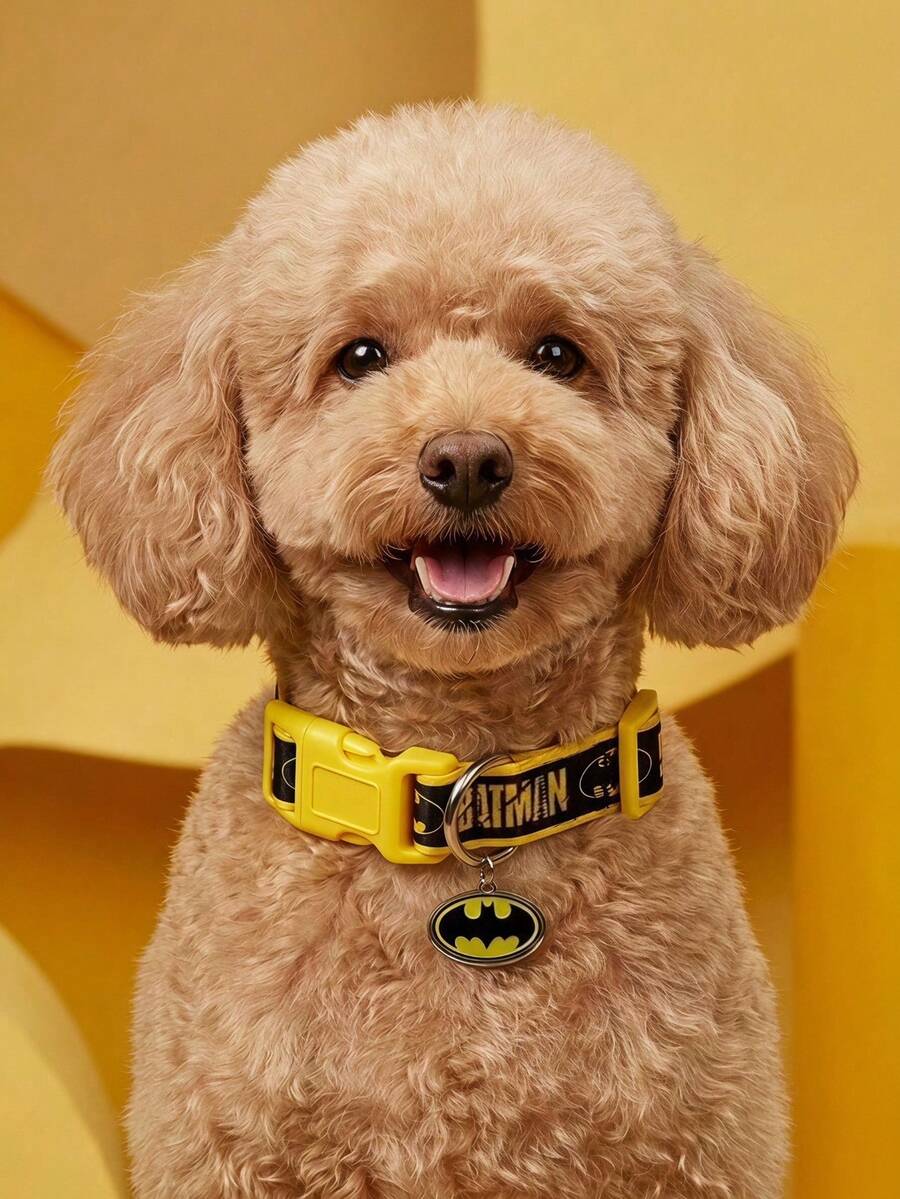 Batman X PETSIN 宠物字母印花项圈 - 黑色 - 查看 1