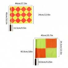 2pcs Outdoor Sports Event Referee Flags/Football Referee Sideline Flags/Football Referee Hand Flags/Football Referee Signal Flags - Multicolor - View 6