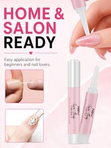 5/10/20/50PCS, 2g Compact With Super Strong Hold, Fast‑Drying & Long‑Lasting Nail Glue, Tip Needs To Be Cut Open Before Use, Precise Dot Dispensing, Y2K‑Style, For Acrylic Nails, False Nail Tips & Nail Rhinestone Decorations - 2g - View 2
