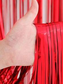 Purple Foil Fringe Curtain, Metallic Photo Booth Backdrop, Metallic Wire Curtain, Suitable For Wedding, Birthday, Bridal Shower And Bachelorette Party Decoration - Multicolor - View 6